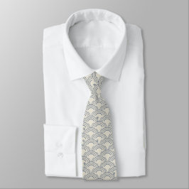 Gravata Minimal Japanese Pattern Necktie – Seigaiha Design