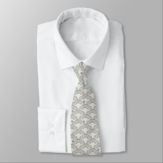 Gravata Minimal Japanese Pattern Necktie – Seigaiha Design