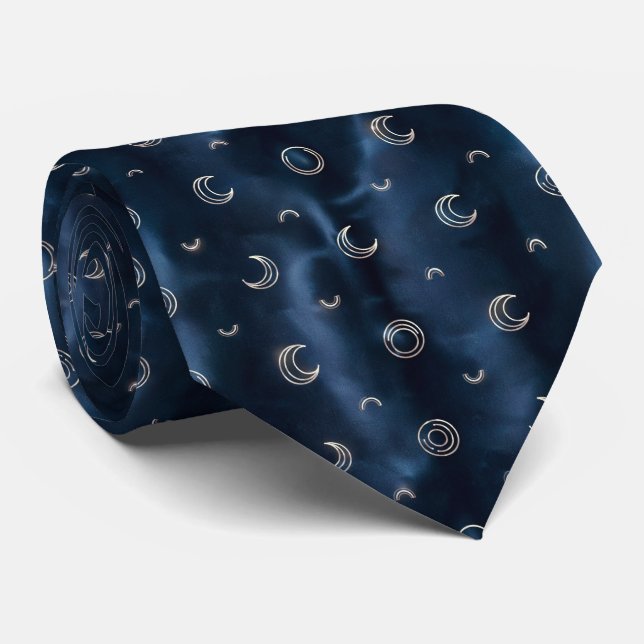 Gravata Minimal Moon Phase Pattern (Rolled)