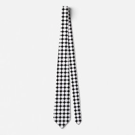 Gravata Minimal White Dots on Solid Black Background