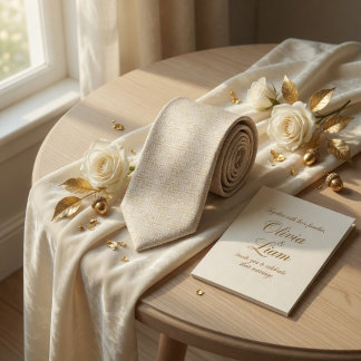 Gravata Minimalist Ivory Woven Texture Geometric Linen