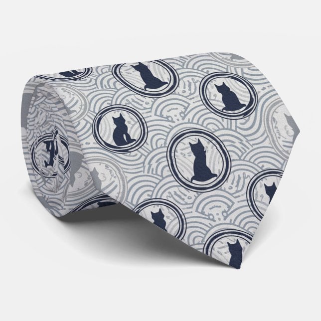 Gravata Minimalist Japanese Geometric Patterns (Rolled)