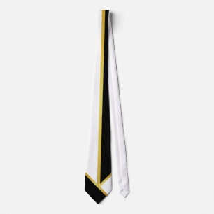 Gravata Minimalista Dourado Falso Preto Branco