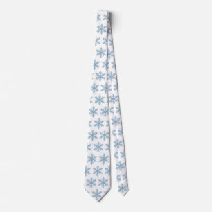 Gravata Minimalista Floco de Neve Azul Empoeirado Elegante
