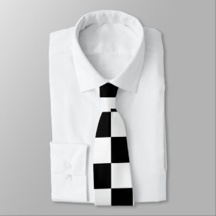 Gravata Minimalista Xadrez Retro – Streetwear Monocromátic