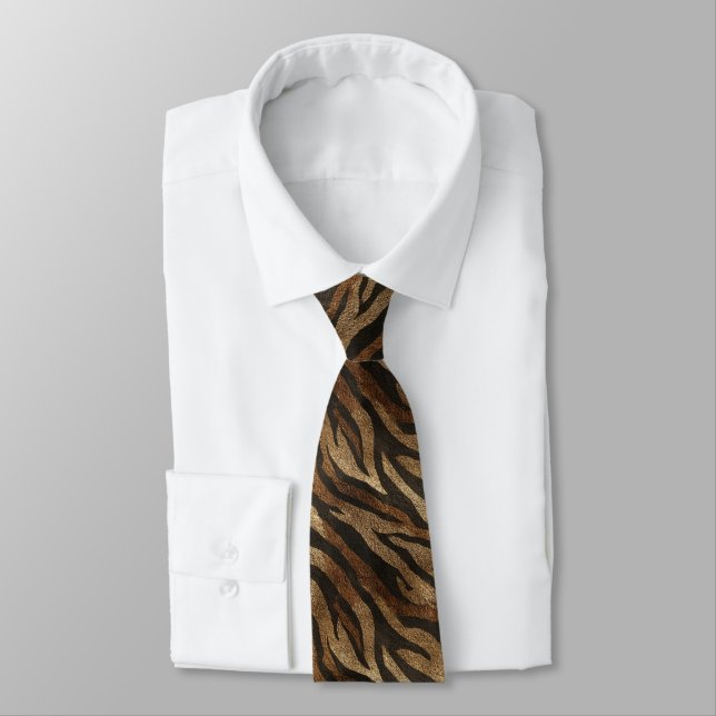 Gravata Minimalistic Christmas Gift For Him Tiger Skin (Amarrado)