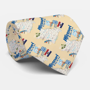 Gravata Missouri A Rota 66 do Mapa de Estado do Show Me