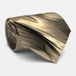 Gravata Mistura de mancha ondulada bege opaca e cromo