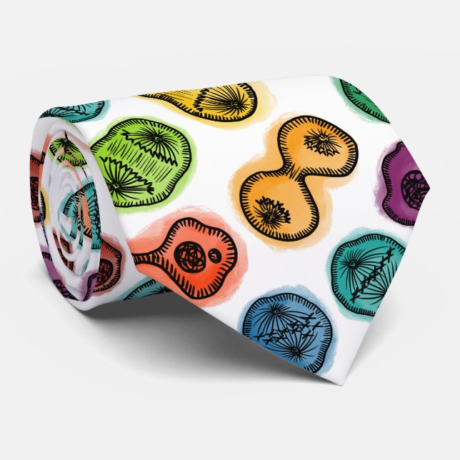 Gravata Mitose - Cor em branco (Rolled)