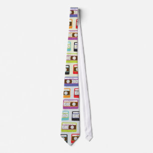 Gravata Mixtapes Indie Retro 80s Cassette Tape Pattern