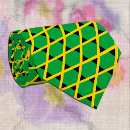 Gravata Moda elegante da Jamaica, bandeira jamaicana empre
