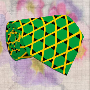 Gravata Moda elegante da Jamaica, bandeira jamaicana empre