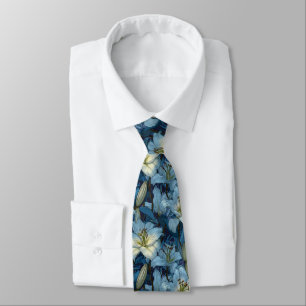 Gravata Moda Masculina Fofa Lírios