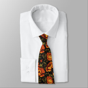 Gravata Moda Masculina Ousada Flor Rosa