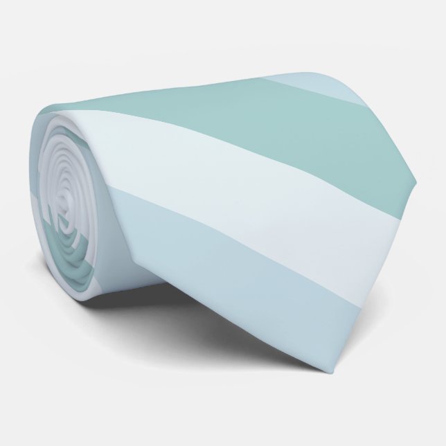 Gravata Modelo de Elegante Clássico de Stripes Verdes Azui (Rolled)