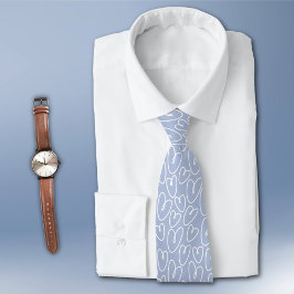 Gravata Modern Blue Heart