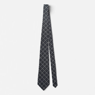Gravata Modern Charcoal Diamond Grid Tie