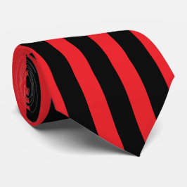 Gravata Modern Minimalist Black and Red Stripes