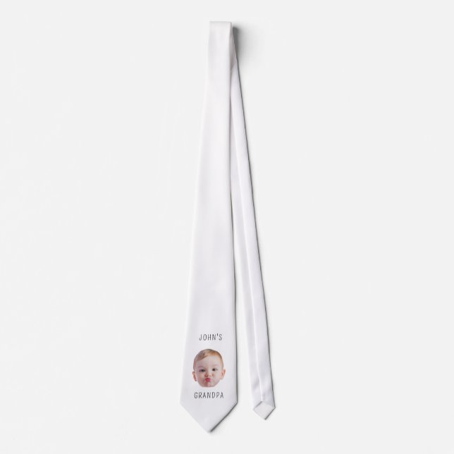 Gravata Modern Personalized Baby Photo Necktie Custom Pet  (Frente)