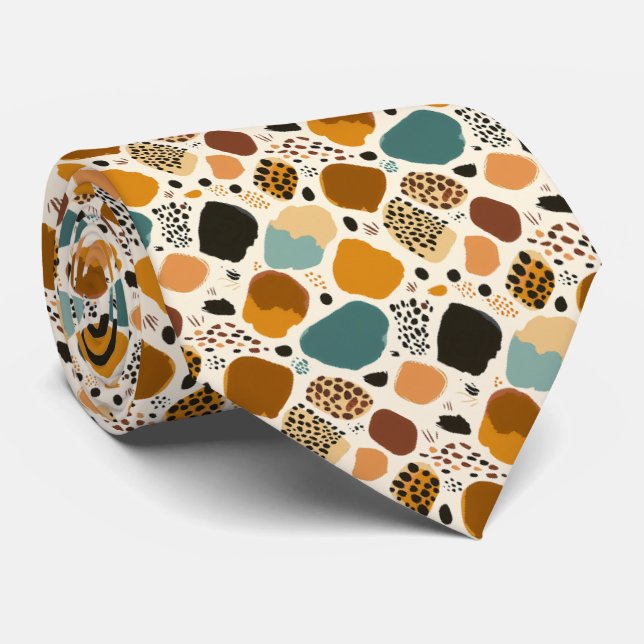Gravata Modern Trendy Cheetah Leopard (Rolled)