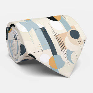 Gravata Moderno Abstrato Geométrico Neutro Terroso