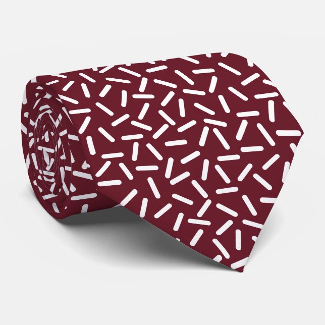 Gravata Moderno branco & vermelho (Rolled)