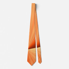 Gravata Moderno Gráfico Fractal Abstrato Laranja Vermelho