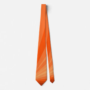 Gravata Moderno Gráfico Fractal Abstrato Laranja Vermelho 