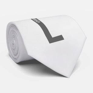 Gravata Moderno Monograma Personalizado em Negrito e Nome