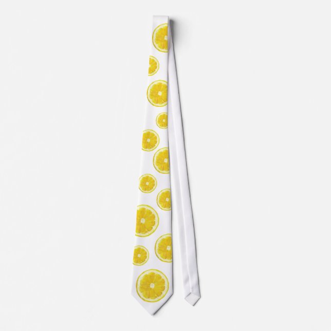 Gravata Molho amarelo com fatia de limão. (Frente)