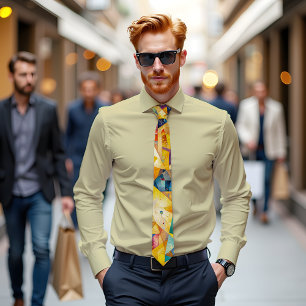 Gravata Molten Dourado Abstrato-Art Tie