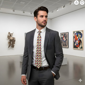 Gravata Mondrian Composition A Necktie Elegance