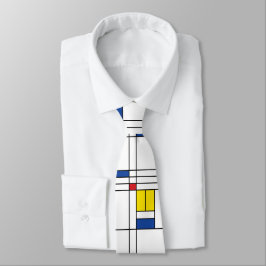 Gravata Mondrian II Design de Arte Moderna Minimalista De