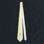 Gravata Monograma Amarelo Tie<br><div class="desc">Ninguém ficará melhor do que você quando vestir esta gravata com a sua inicial. Adicione a inicial que você deseja no campo fornecido. Você pode adicionar uma ou mais iniciais ou um nome,  a escolha é sua. O estilo,  o tamanho e a cor do tipo também podem ser alterados.</div>