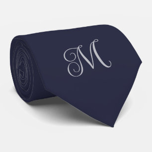 Gravata Monograma Azul Marinho