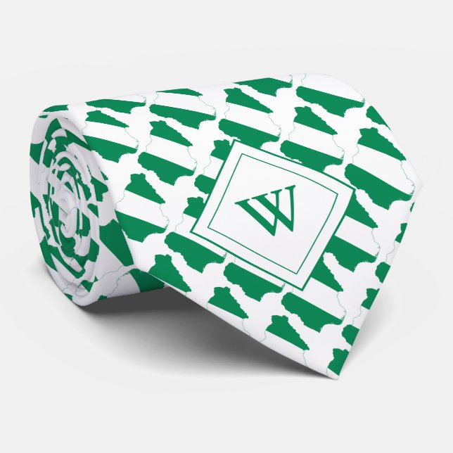 Gravata Monograma da Escritura Cristã NIGÉRIA (Rolled)