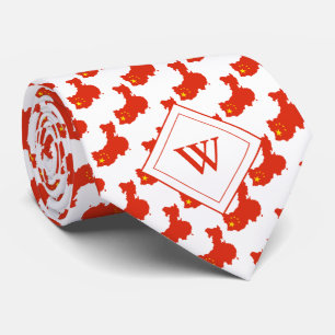 Gravata Monograma de Escrituras Cristãs da CHINA