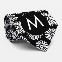 Monograma de Margarida Preto e Branco Groovy Minim