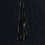 Gravata Monograma Gótico Preto Elegante Nome Typo Medieval<br><div class="desc">Black Elegant Gótico Monograma Name Medieval Typo tie tie com suas iniciais personalizadas em um antigo roteiro de caligrafia gótico e nome personalizado, celebração, nomes de casais de casamento ou qualquer texto personalizado em fontes sofisticadas sans serif. Na moda preto e branco totalmente personalizável em qualquer cor. Muito elegante e...</div>