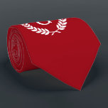 Gravata Monograma inicial de Laurel White Laurel Wreath Re<br><div class="desc">Vermelho e Trigo Branco Laurel Wreath Monograma inicial Um fundo sólido na moda com uma área enquadrada para seu monograma, nome ou outro texto. Você também pode alterar a fonte do texto, ajustar o tamanho e a cor da fonte, mover o texto, adicionar campos de texto adicionais etc. Se você...</div>