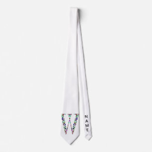 Gravata Monograma - Letra W - Gemstone Design inicial