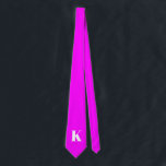 Gravata Monograma Magenta Inicial<br><div class="desc">Monograma de gravata inicial de magenta. Altere a inicial do seu nome. Magenta é a cor do ano.</div>