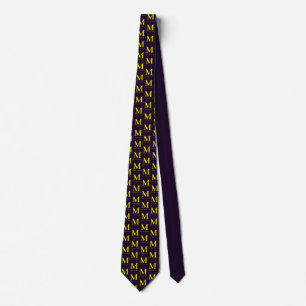 Gravata Monograma minimalista amarelo elegante sofisticado
