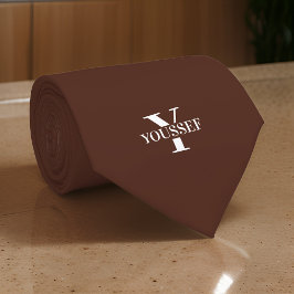 Gravata Monograma Minimalista Brown