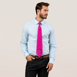 Gravata Monograma moderno minimalista, nome inicial rosa q