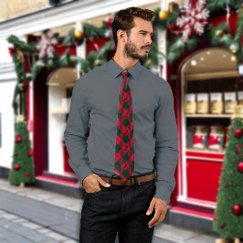 Gravata Monograma Personalizado de Xadrezes de Buffalo Ver