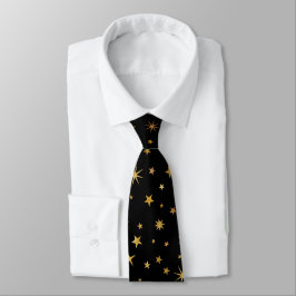 Gravata Monograma personalizado elegante preto e estrela D