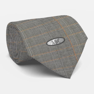 Gravata Monograma Tweed De Olho - Cinza Legant Dotá-Lo