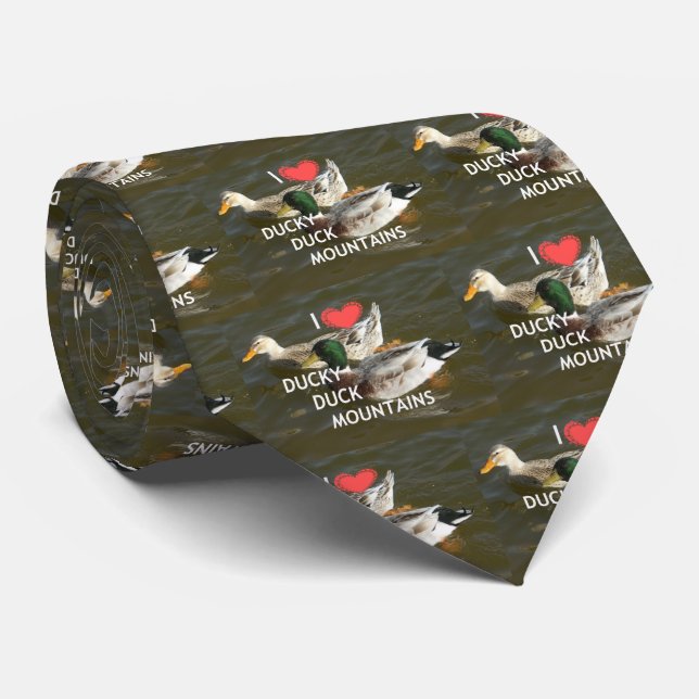 Gravata Montanhas do pato fofo. (Rolled)