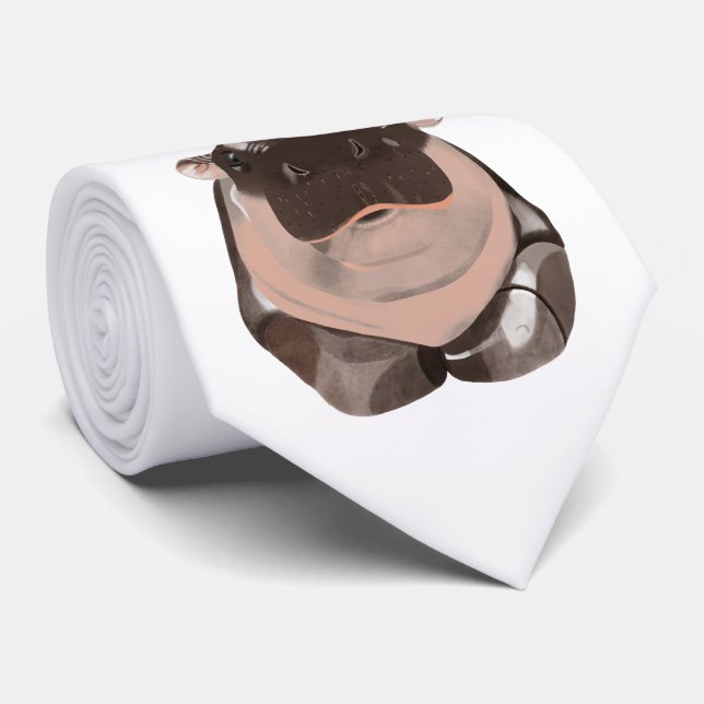 Gravata Moo Deng Hippo (Rolled)